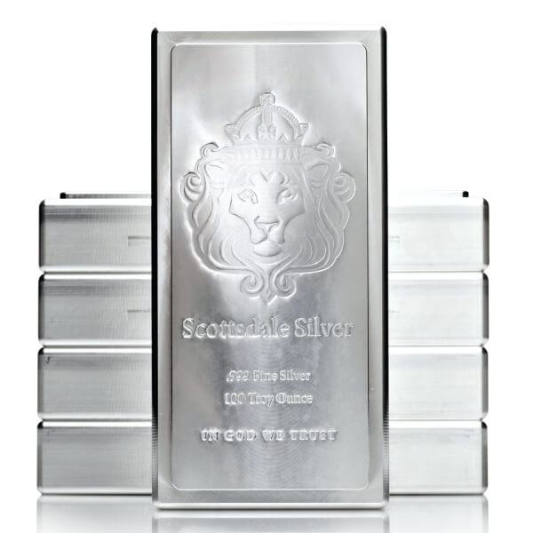 Buy High Quality 100 Oz Silver Bars Online | Scottsdale Mint