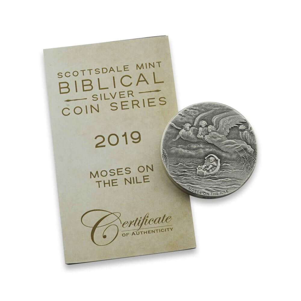 2019 Biblical Coin Series | Moses on the Nile 2 oz Silver Coin