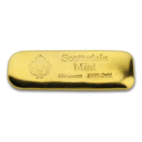 Scottsdale Gold 100 G Gold Bar | Scottsdale Mint Gold Bars