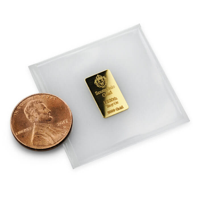 Scottsdale Gold 1/100th Oz Bar | Scottsdale Mint Gold Bars