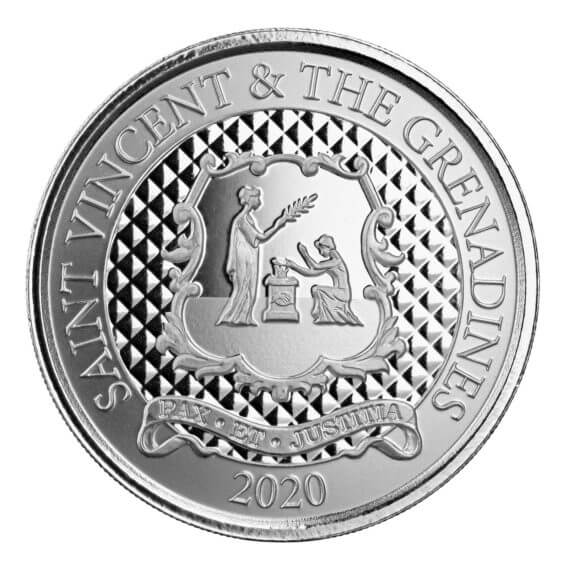 2020 Ec8 St Vincent And The Grenadines Pax Et Justitia 1 Oz Silver