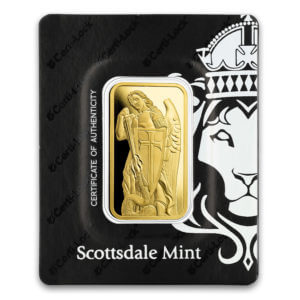 Buy Scottsdale Mint - PAMP Archangel Michael 1 oz Gold Bar fine