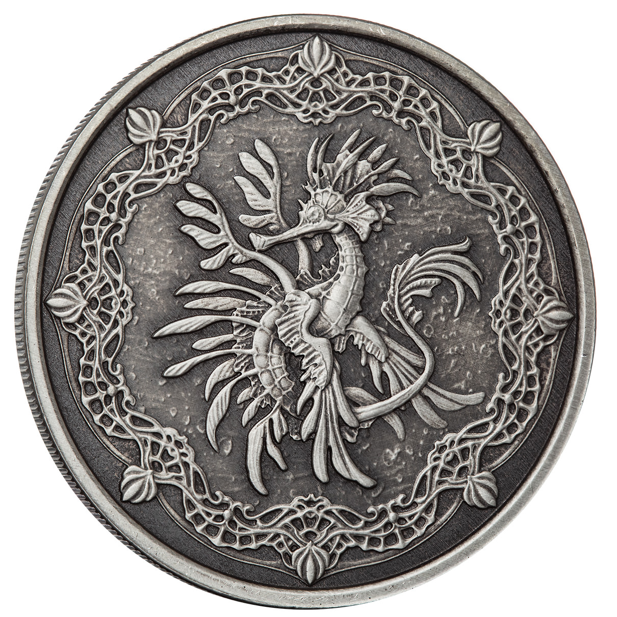 2022 Samoa Seadragon 1 oz Silver Antique