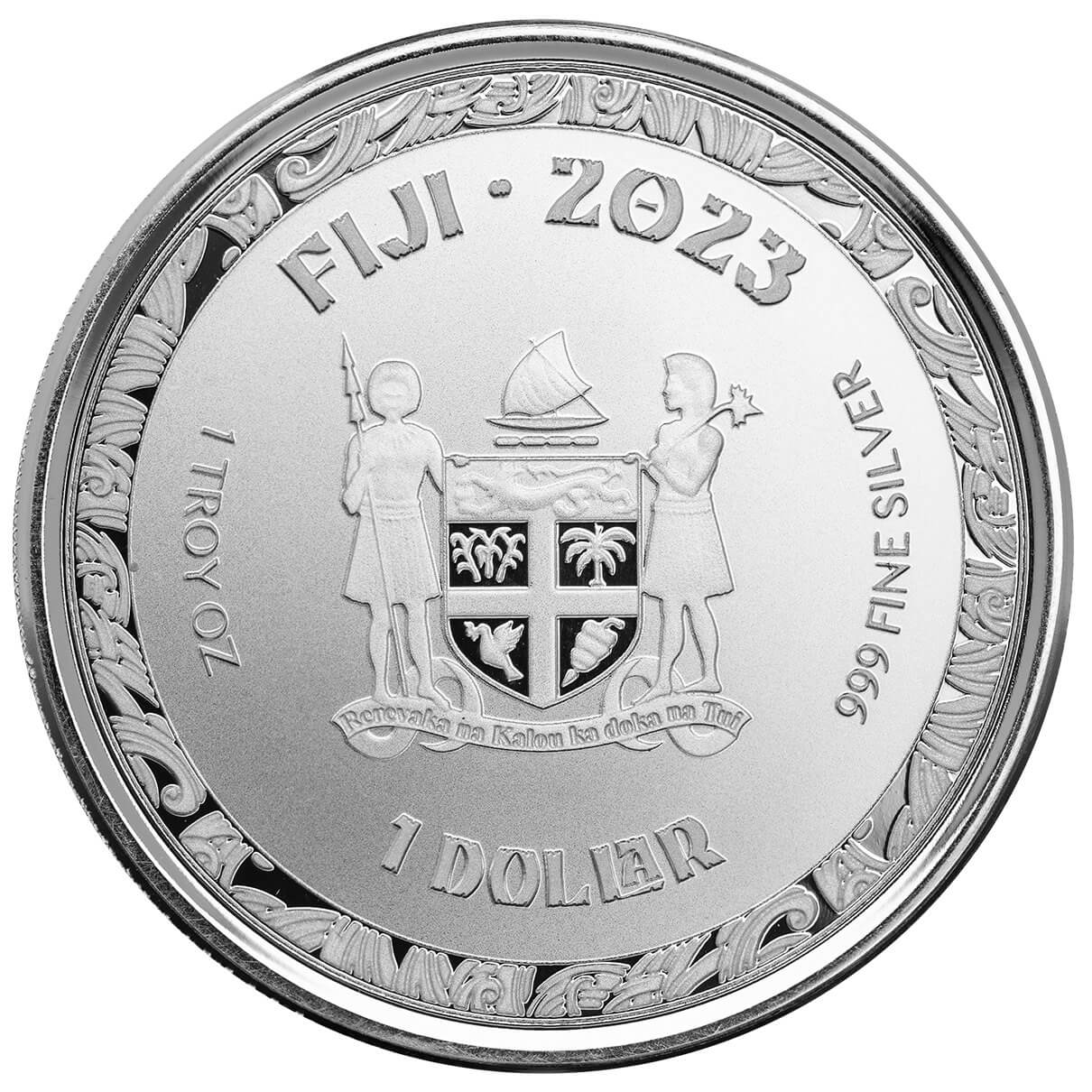 2023 Fiji Koi Fish 1 oz Silver Color Proof Coin