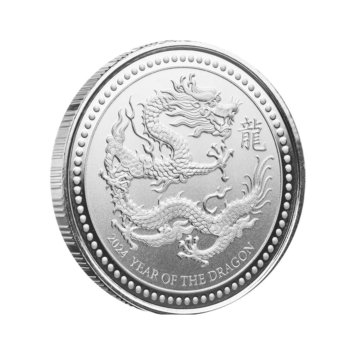 2024 Samoa Lunar Year of the Dragon Half oz Silver Proof Like Coin