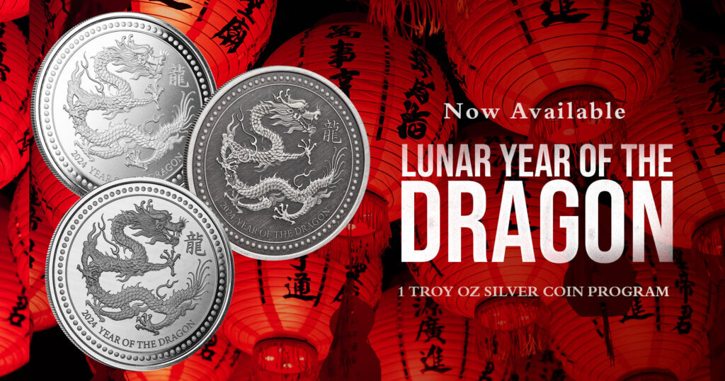 New Coin Release 2024 Lunar Year of the Dragon Scottsdale Mint