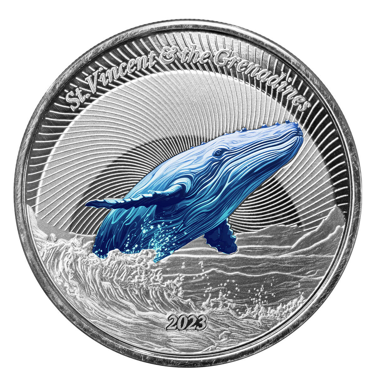 FIN WHALE Whales of the Southern Ocean 1 Oz Silver Coin 2