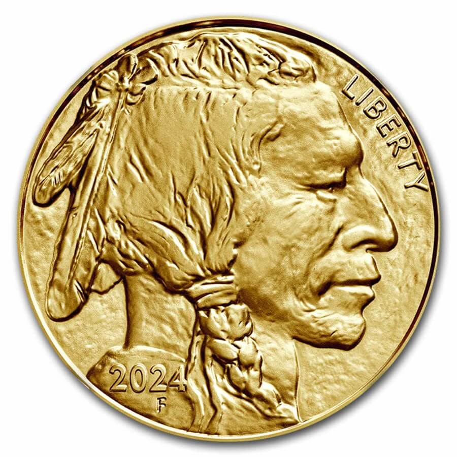 2024 American Gold Buffalo 1 Oz Gold Coin Scottsdale Mint   2024 1 Oz Gold Buffalo Bu 284450 Slab 