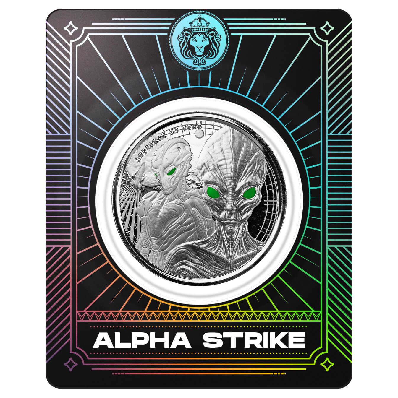 2023 Ghana Alien Invasion 1 oz Silver Coin Color Proof Alpha Strike