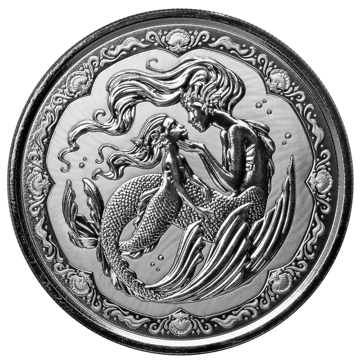 2023 Samoa Mermaid Mother & Daughter 1 oz Silver proof like Coin