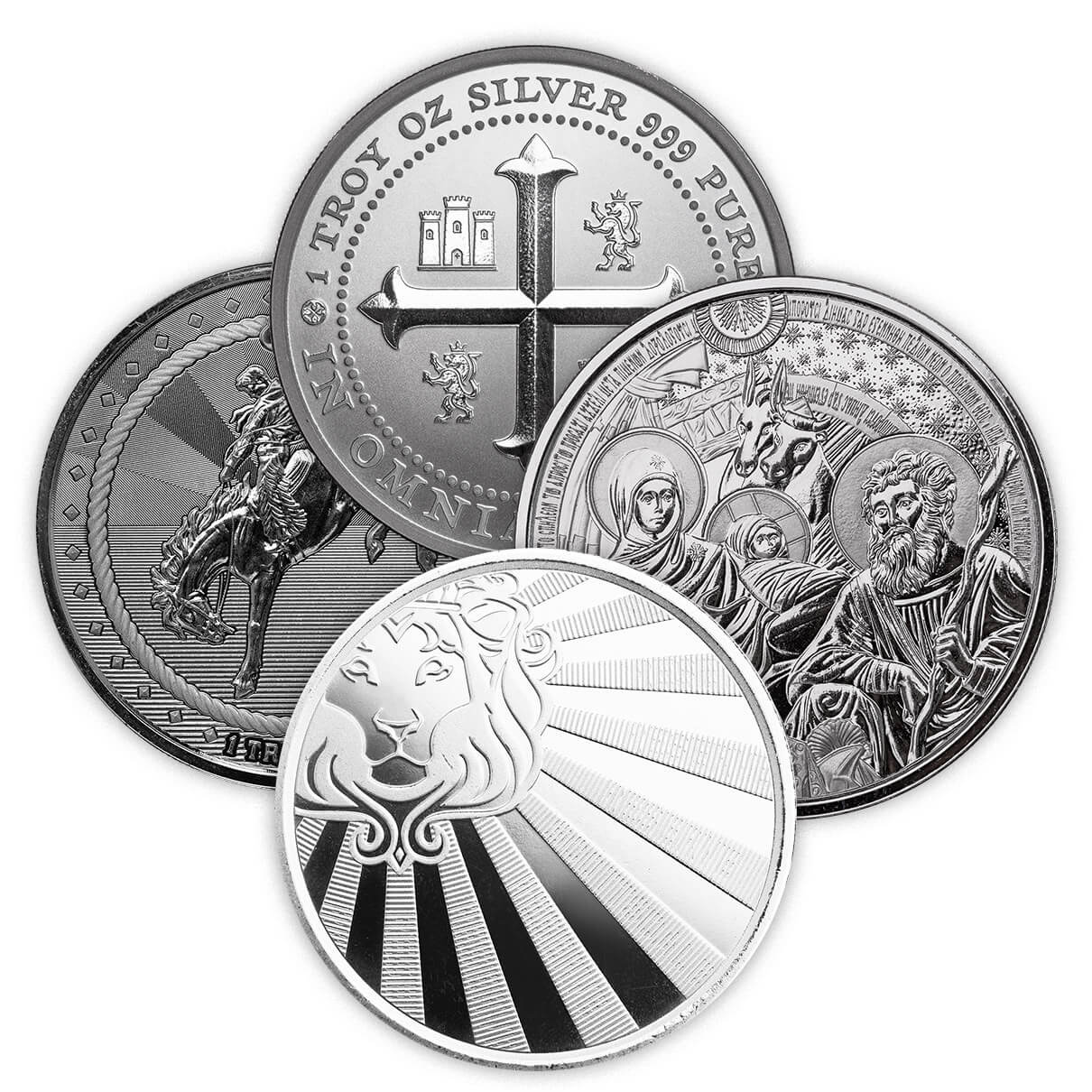 Random Secondary Scottsdale Mint 1 Troy oz Silver Round (Circulated)