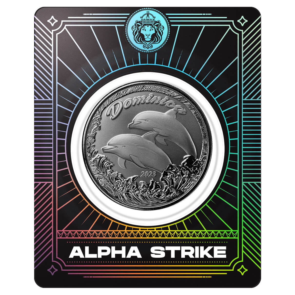 2023 EC8 Dominica Dolphin 1 oz Silver Coin Alpha Strike 
